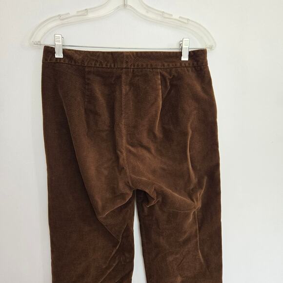 J. McLaughlin Corduroy Pants Brown High Rise Flat Front Straight Leg Women 4 - Picture 5 of 12